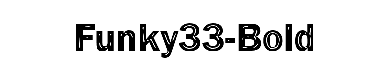 Funky33-Bold font preview