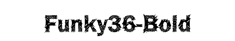 Funky36-Bold font preview
