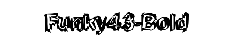 Funky43-Bold font preview