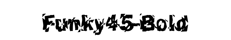 Funky45-Bold font preview