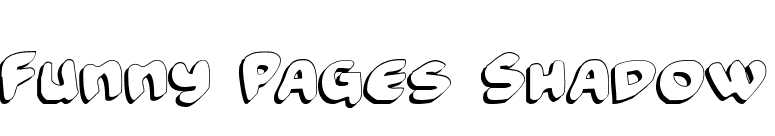 Funny Pages Shadow font preview