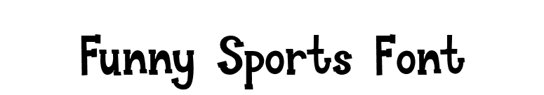 Funny Sports Font font preview