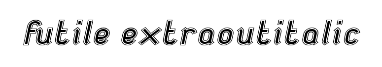 futile extraoutitalic font preview