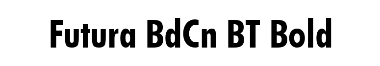 Futura BdCn BT Bold font preview