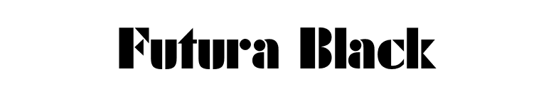 Futura Black font preview