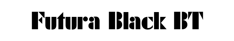 Futura Black BT font preview