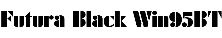 Futura Black Win95BT font preview