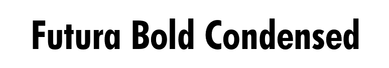 Futura Bold Condensed font preview