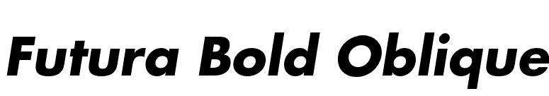 Futura Bold Oblique font preview