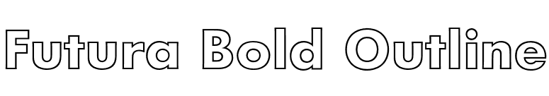 Futura Bold Outline font preview