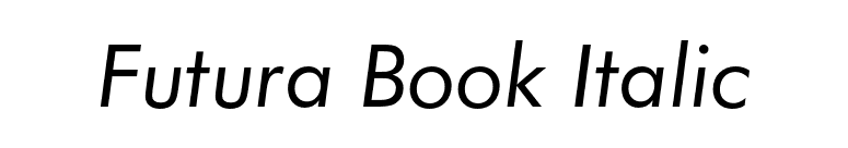 Futura Book Italic font preview