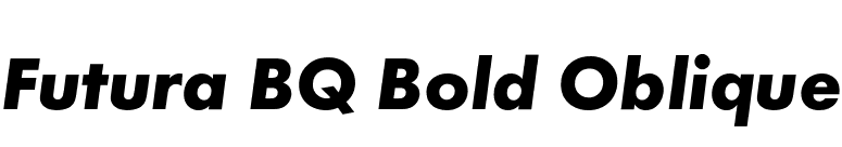 Futura BQ Bold Oblique font preview
