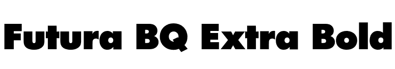 Futura BQ Extra Bold font preview