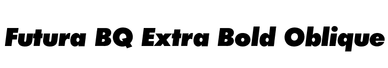 Futura BQ Extra Bold Oblique font preview