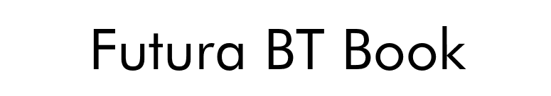 Futura BT Book font preview