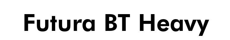 Futura BT Heavy font preview