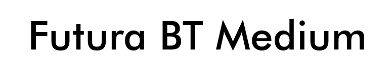 Futura BT Medium font preview