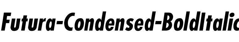 Futura-Condensed-BoldItalic font preview