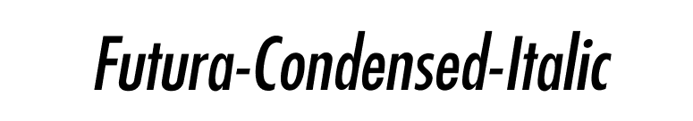 Futura-Condensed-Italic font preview