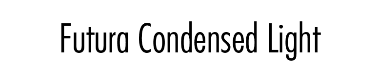Futura Condensed Light font preview