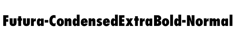 Futura-CondensedExtraBold-Normal font preview