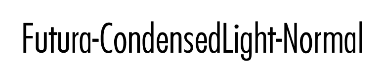 Futura-CondensedLight-Normal font preview