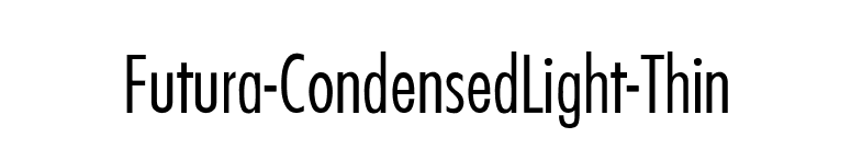 Futura-CondensedLight-Thin font preview