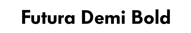 Futura Demi Bold font preview