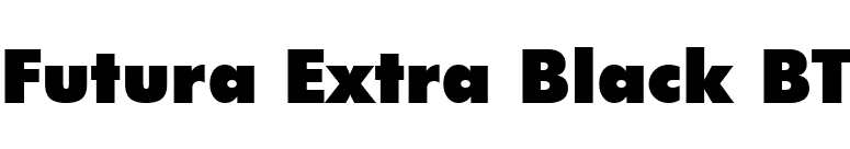 Futura Extra Black BT font preview