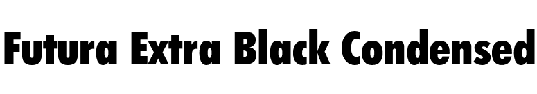 Futura Extra Black Condensed font preview