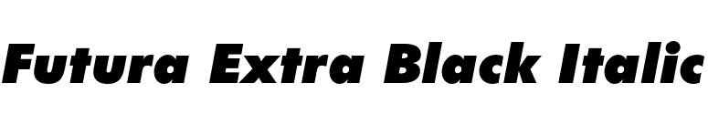 Futura Extra Black Italic font preview
