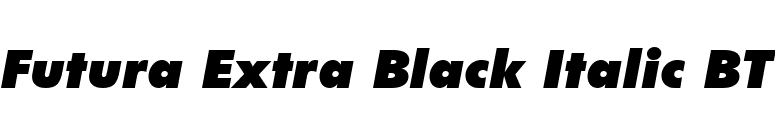 Futura Extra Black Italic BT font preview