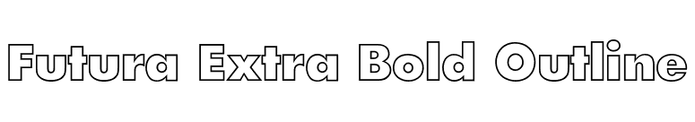 Futura Extra Bold Outline font preview