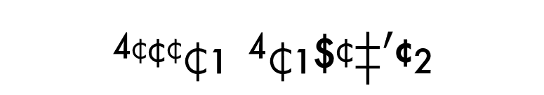 Futura Fractions font preview