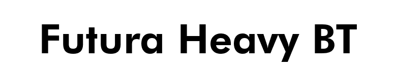 Futura Heavy BT font preview