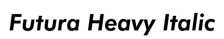 Futura Heavy Italic font preview