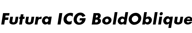 Futura ICG BoldOblique font preview