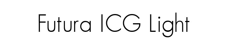 Futura ICG Light font preview