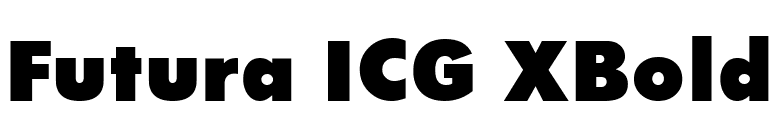 Futura ICG XBold font preview