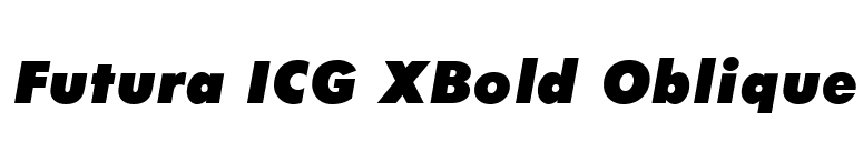 Futura ICG XBold Oblique font preview