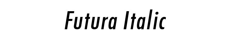 Futura Italic font preview
