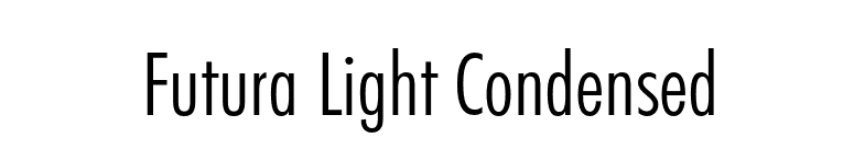 Futura Light Condensed font preview
