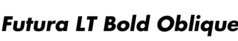 Futura LT Bold Oblique font preview