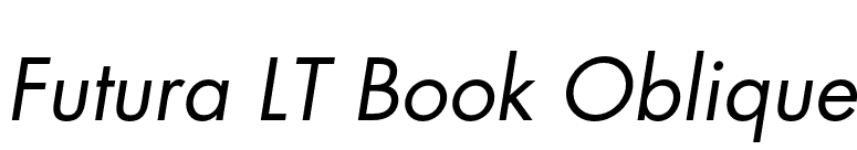 Futura LT Book Oblique font preview