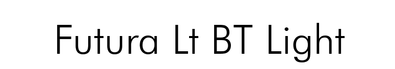 Futura Lt BT Light font preview