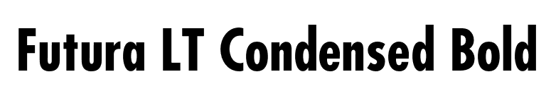 Futura LT Condensed Bold font preview