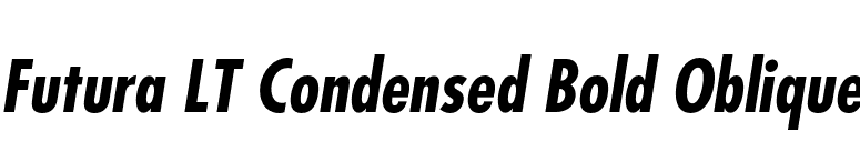 Futura LT Condensed Bold Oblique font preview