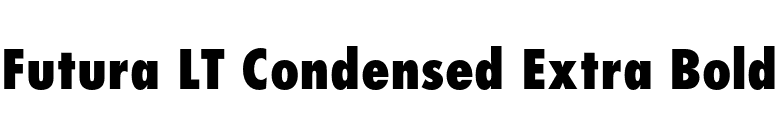 Futura LT Condensed Extra Bold font preview