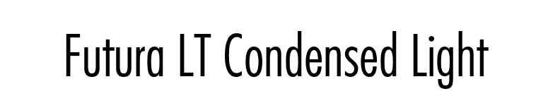 Futura LT Condensed Light font preview