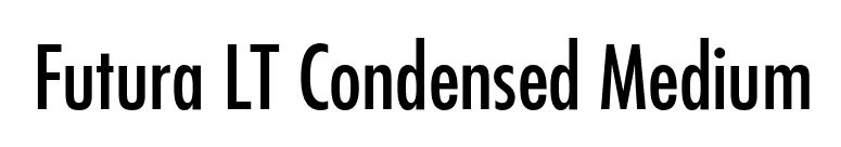 Futura LT Condensed Medium font preview